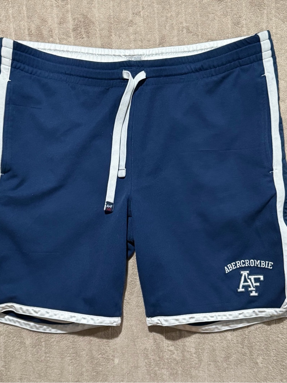 Abercrombie & Fitch Shorts Mens Large Blue Reversible Mesh Basketball 9 Inseam